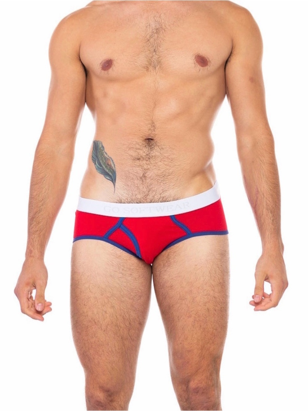 Go Softwear Scarlet California Brief with Blue Trim
